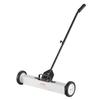 50Lbs Rolling Magnetic Sweeper with Wheels, Push-Type Magnetic Pick Up Sweeper, 24-inch Large Magnet Pickup Lawn Sweeper with Telescoping Handle, Easy