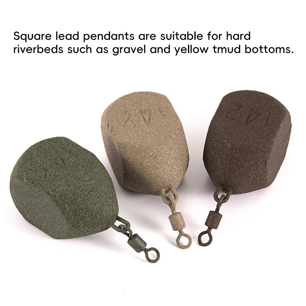 1 шт. 142 г Ouli Fishing Рыболовный свинцовый груз с вращающимся кольцом, незацепляющийся донный, противозакручивающийся ланцетный квадратный свинцовый груз