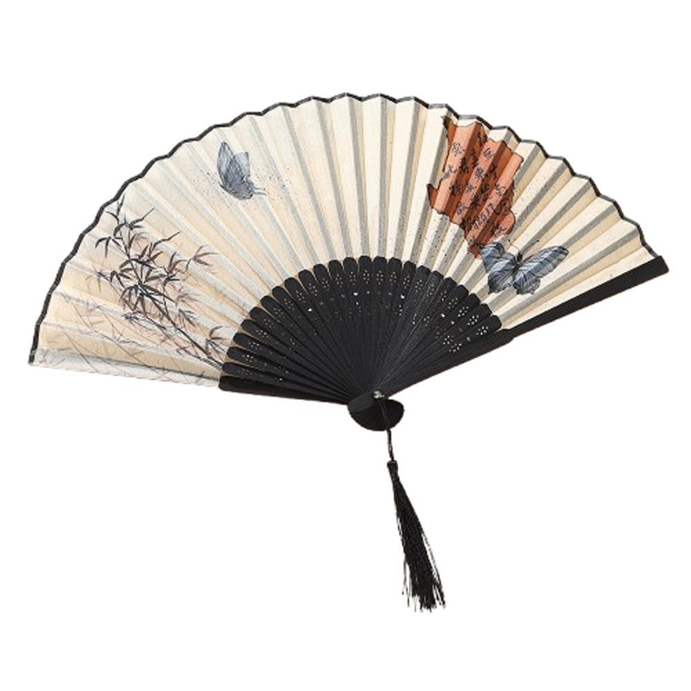 Складной веер-бабочка в стиле ретро, веер в китайском стиле, элегантный танцевальный веер для свадебной вечеринки