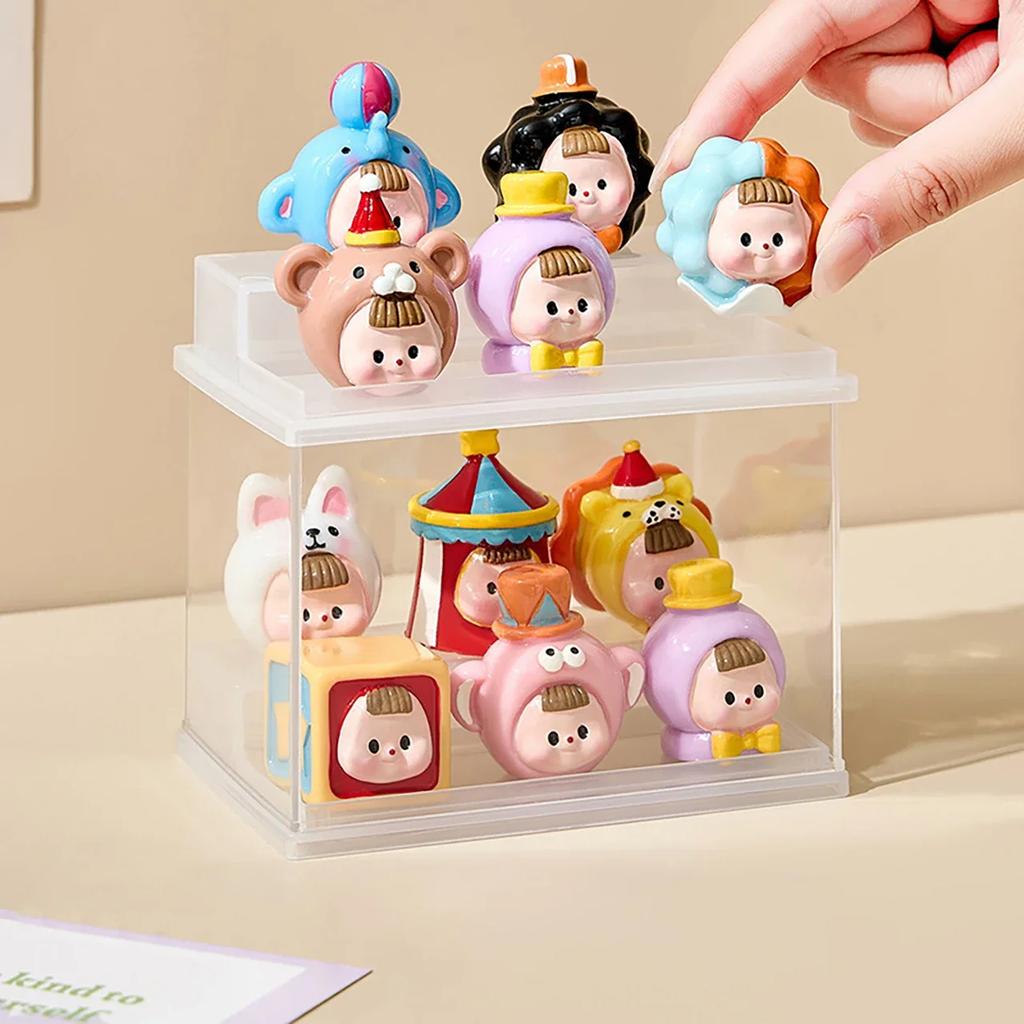 1pc Stackable Mini Blind Box Storage Box Acrylic Display Cabinet Blind Box Character Storage Organizer