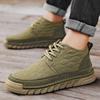 Хлопковые ботинки мужские зимние бархатные теплые короткие ботинки зимние ботинки мужские туфли мужские высокие нескользящие и износостойкие короткие ботинки на шнуровке