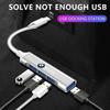 2025 Hot 1pcs Type-C Turn USB Adapter USB Multi Port Distributor Hub For BMW M4 M8 5 Series E39 E60 E61 F10 F11 F07 G30 G31 G15