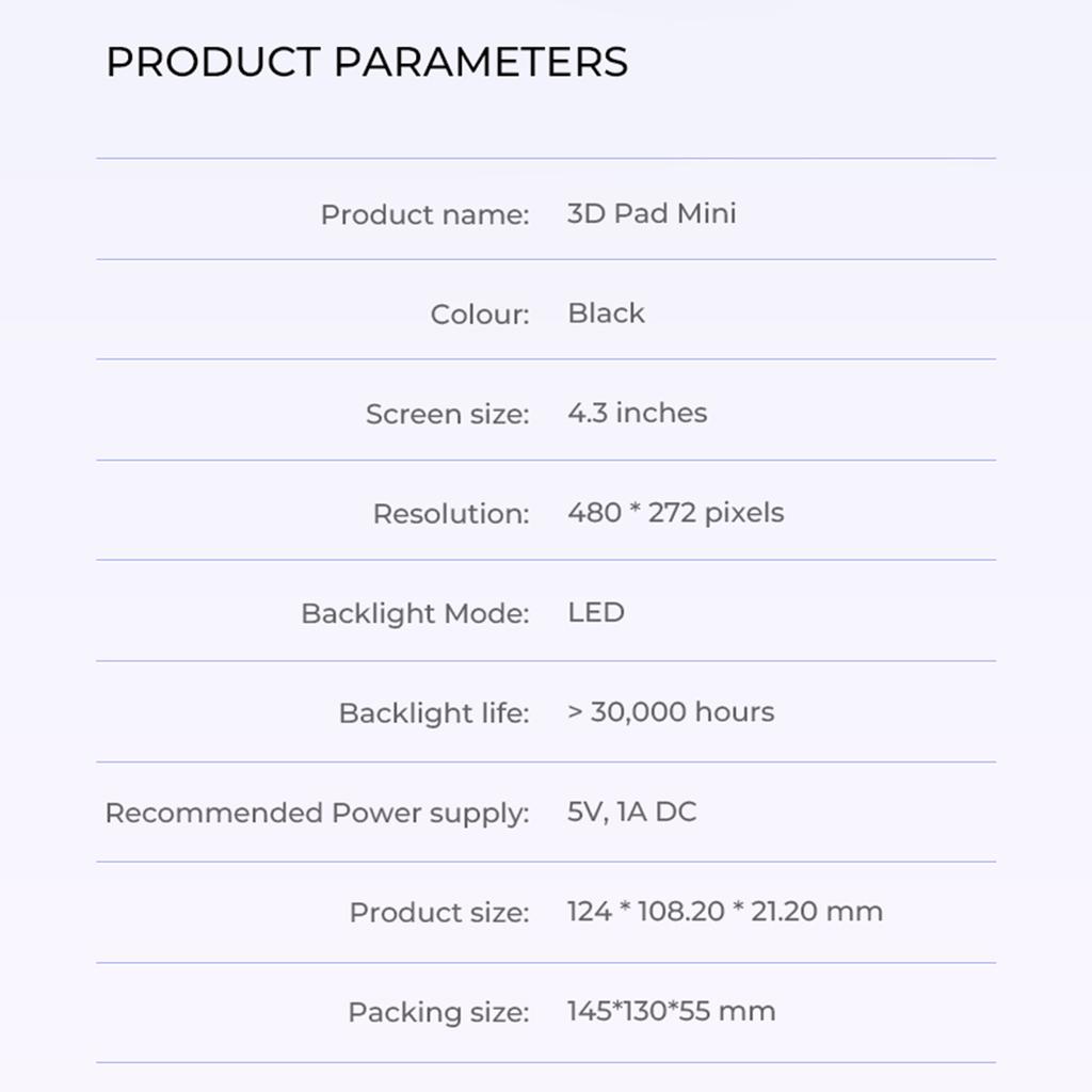 Creality 3D Pad Mini 4.3 Inches Display Screen Support Digital Weighing Real-time Detection Resume