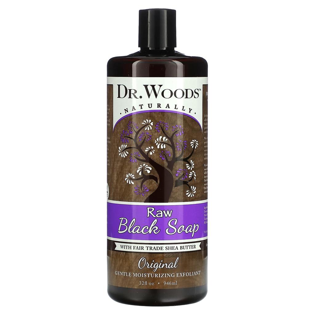 Dr. Woods Raw Black Soap, Original, 32 Fl Oz (946 Ml)