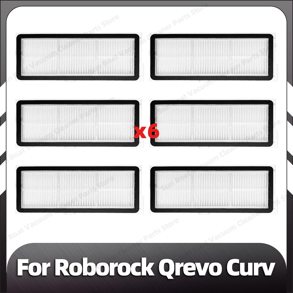 Compatible for Roborock Qrevo Curv Replacement Main Side Brush HEPA Filter Mop Pads Dust Bag Spare Parts Accessories