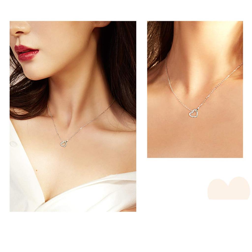 FANCIME Platinum Necklace Heart Double Loop Pt950 Pendant Day Christmas Birthday Anniversary Present Gift Wrapping Included Women's 40-45cm Mother's