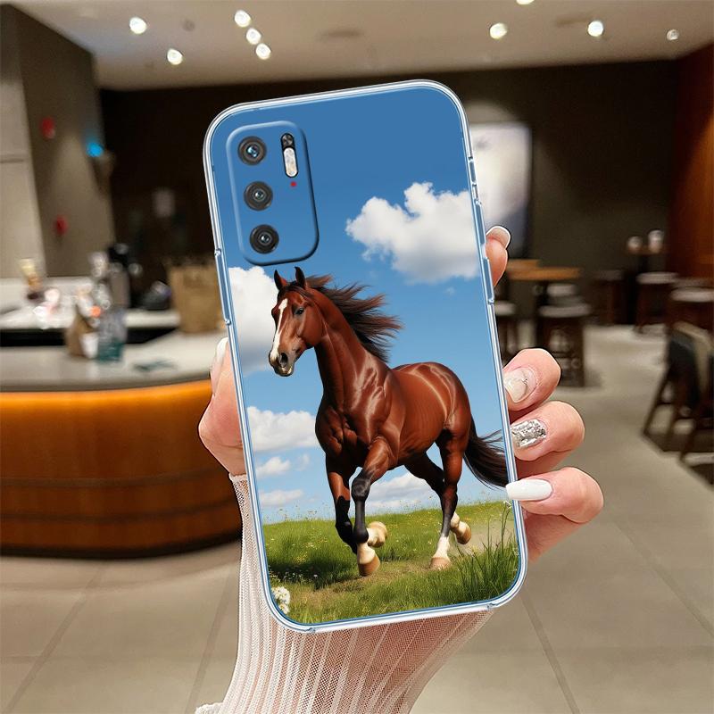 RE28 Fine Horse Transparent Phone Case for Motorola Moto Edge 20 30 40 50 S30 Fusion Ultra Pro Neo Lite + G200 G23
