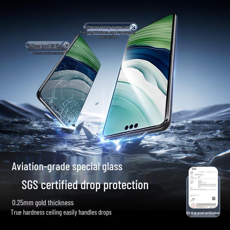 3D изогнутое закаленное стекло с полным клеем для защиты экрана серии Huawei Mate60 Pro
