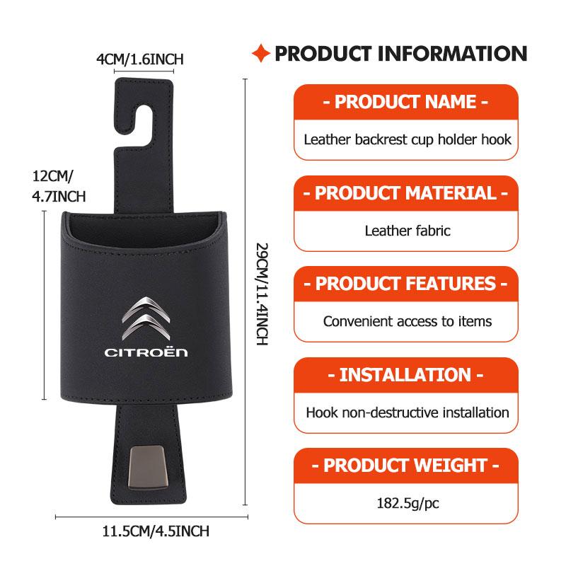 AMB3 Car Cup Holder Hanging Beverage Water Bottle Stand Storage Rack For Citroen C5 C1 C2 C6 C4L DS3 DS4 DS5 C-Elysee Grand Berlingo