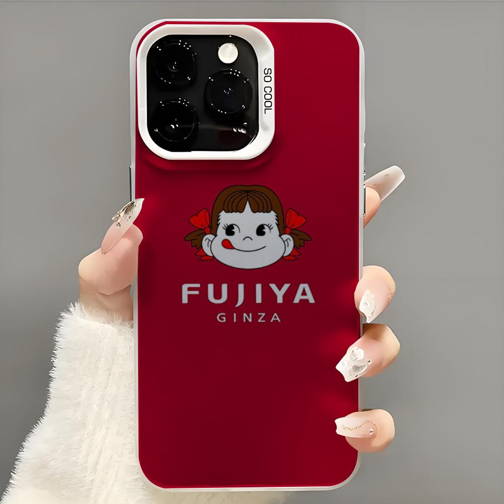 Fujiya Milky Peko-Chan Phone Case Phone Case For iPhone 14 16 15 11 12 13 Pro Max Mini Plus Shockproof Cover