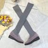 2024 Зимние вязаные шерстяные высокие носки сапоги для женщин Плоские выше колена Длинные эластичные узкие сапоги Сапоги до колена Женские дизайнерские