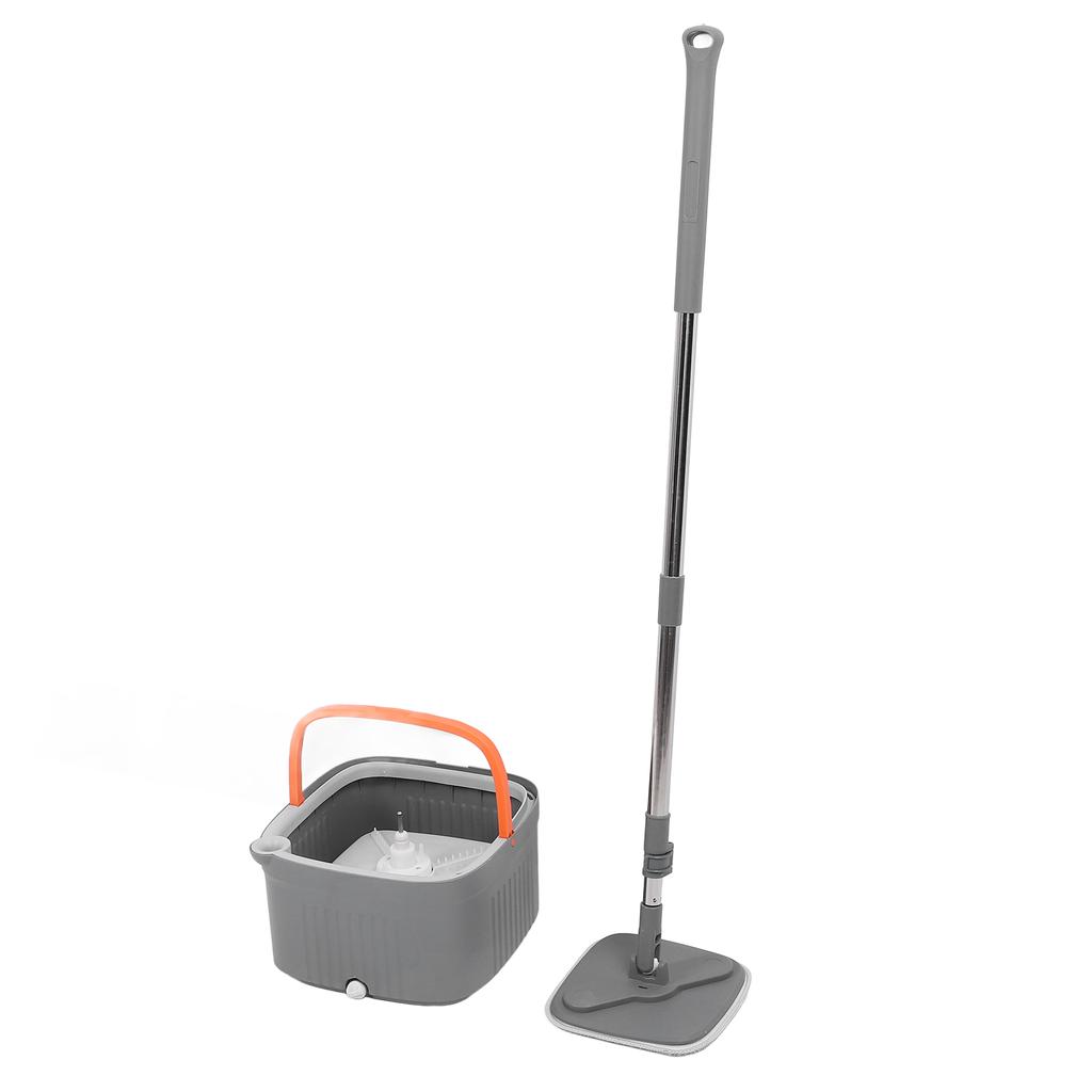 Набор из 2 ведер для швабры с вращающейся на 360 градусов микрофибровой шваброй для сухой и влажной уборки пола