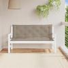 VidaXL Set of 2 Garden Bench Cushions, Bench Cover with String Ties, Waterproof Outdoor Cushion, Taupe 361705