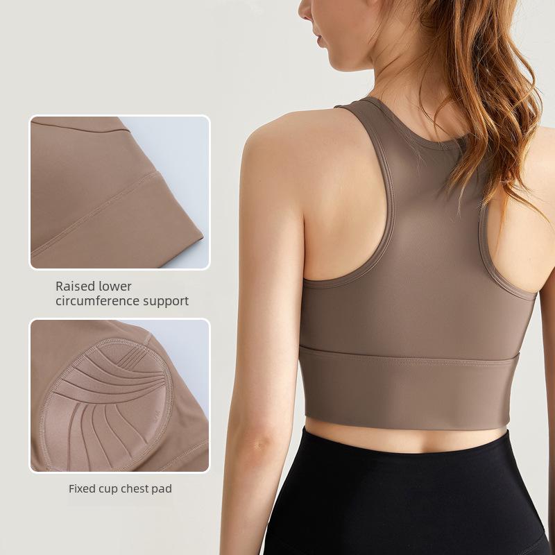 Женский дышащий жилет для йоги Chuandun со встроенной поддержкой