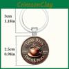 Vintage Coffee Cup Keychain With Zinc Alloy Material For Gift Giving And Souvenir Collectors