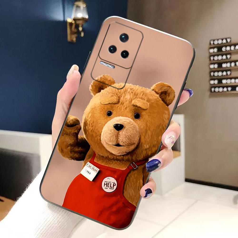 Милый Чехол-Телефон с Плюшевыми Мишками Для Redmi K60 K40 Gaming K30 13C 12C 12 10 10C 9T 9C 9A 9 8 7 6 A1 A2 Силиконовый Чехол Funda Обложка