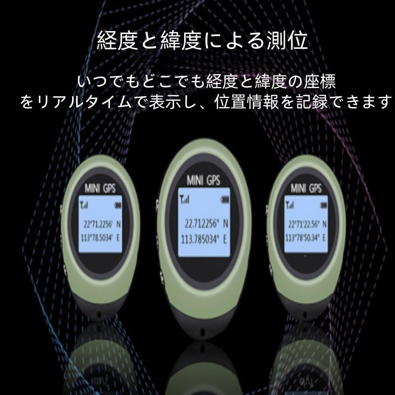 Mini GPS Locator, Personal Handheld with Display Latitude and Latitude for Outdoor Climbing Sports Travel Receiver (Green, Yellow) (Yellow)