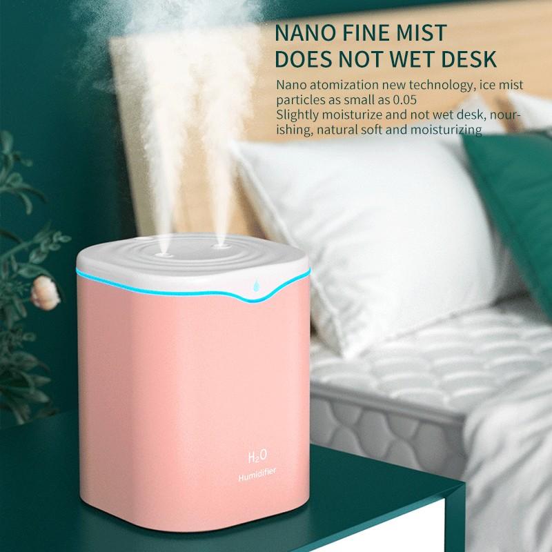2000 мл USB увлажнитель с двойным/одинарным распылением, бытовой увлажнитель большой емкости, увлажнитель воздуха, диффузор эфирного масла, генератор тумана