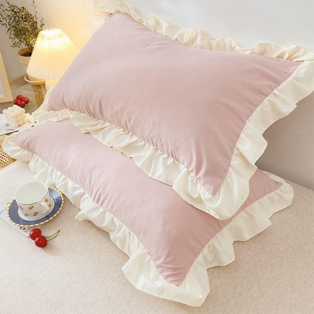 Multiple Sizes Pillowcase with Ruffles Ruffles Pillow Protector Home Use