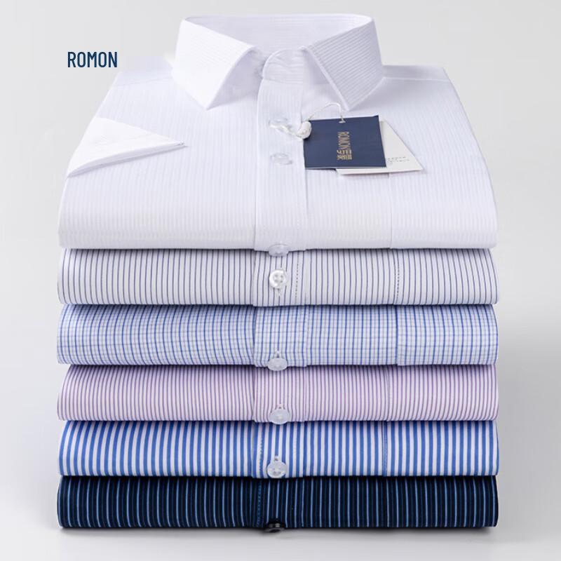 ROMON Мужская рубашка в полоску с длинным рукавом в стиле business casual