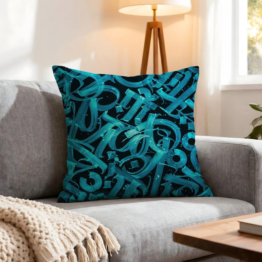 Art Pokra Lampa Art Cushion Cover 1Pcs Decorative Covers Soft Cushion Case For Sofa Couch Decor 40X40 45X45 Pillowcases