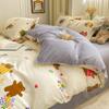 Dormitory Cartoon Printing Three-piece Set, Small Fresh Bed Sheet Quilt Cover, Skin-friendly Four-piece Set