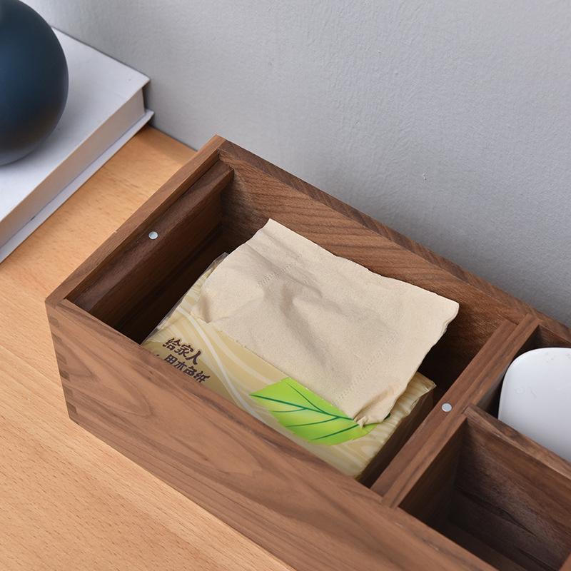 Elegant Black Walnut Wood Tissue Box for Living Room, Dining Table, or Bedroom