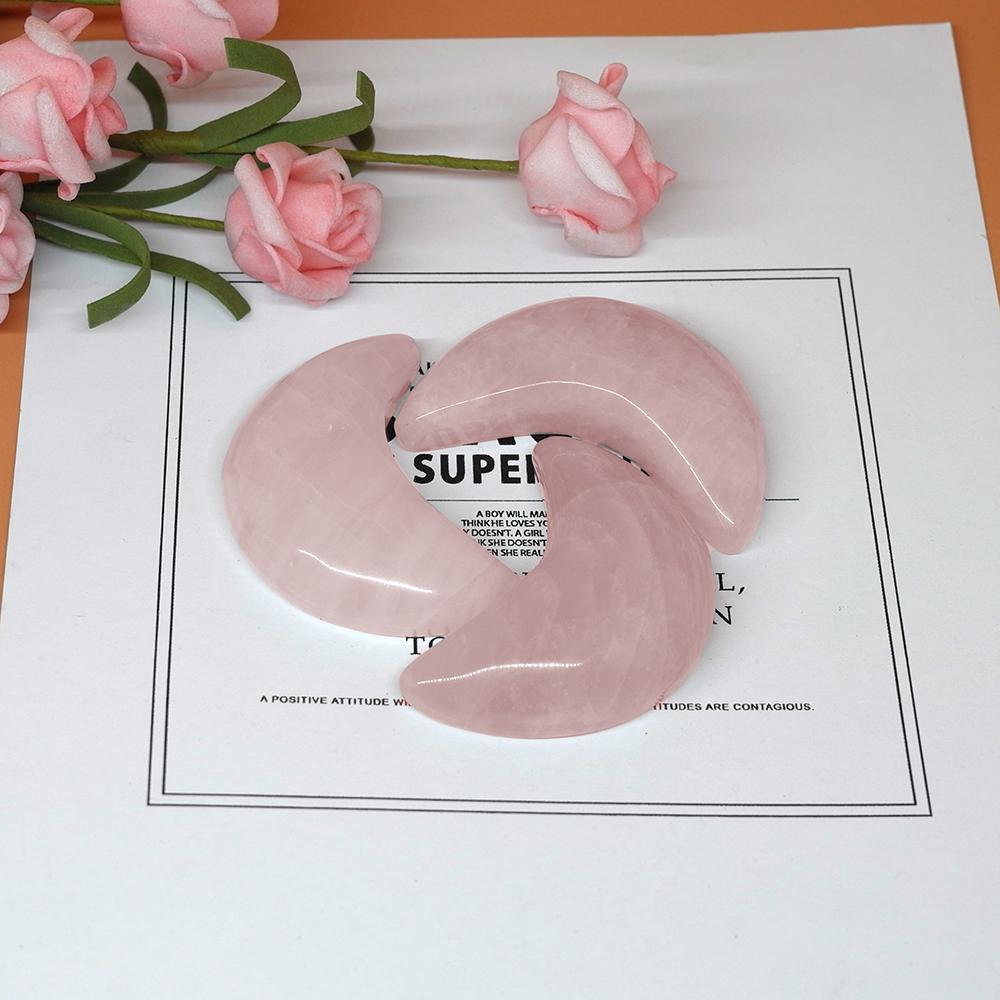 Роликовый массажер для похудения из розового кварца, лифтинг-инструмент, натуральный нефрит