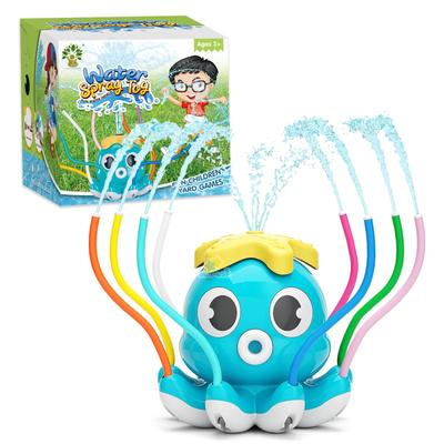Игрушка-фонтанчик Осьминог, 1615 см, Идеально для лета, Водные игры, Игрушка для бассейна, Крутые игры для детей, Игры на свежем воздухе, Сад, Газон, Пляж, Родители и