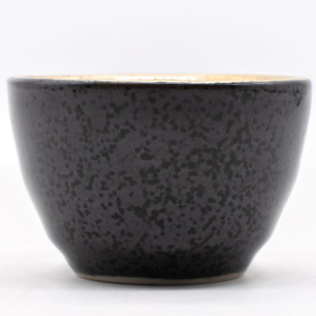 Mino Ware Jug and Cup Half Sake Black Made in Product Number "Gold Glaze" Set, Set, Glaze/Gold Finish, 1.5-cup Set, Tableware, Gift, Father's Day,
