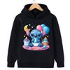 2025 New Stitch Children's Hoodie Cartoon Print Boys and Girls Adorable Multi Functional Fashion Autumn/Winter Christmas Top