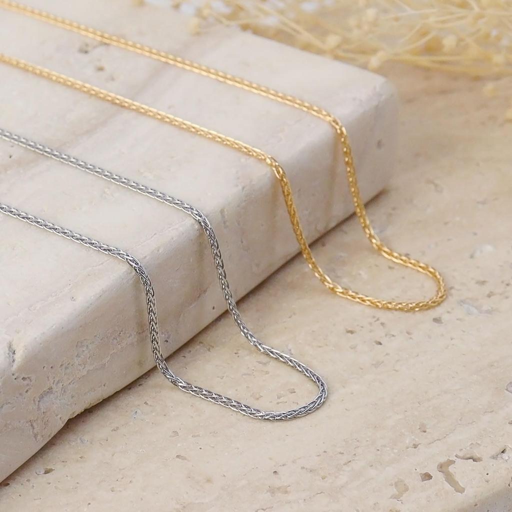 Platinum Chain Necklace Pt850 Triple Spike Width Maximum 45cm Length Adjustable [Lara Christie] 0.9mm Approx. 3.5g Lc97-0069