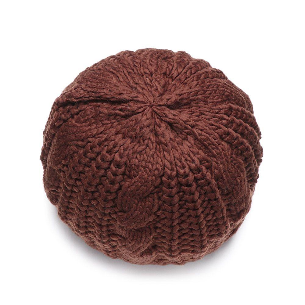 Fashion Vintage Elegant Ribbed Beret Hat Painter Hat French Artist Cap Knitted Cap