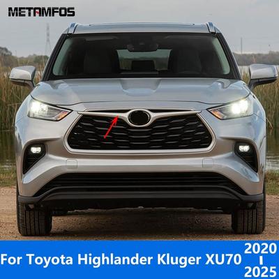 Для Toyota Highlander Kluger XU70 - 2024 2025 Хромированная Центральная Решетка Радиатора Передняя Гоночная Решетка Накладка Аксессуары Стайлинг Автомобиля