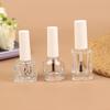 10/15 мл Пустая прозрачная стеклянная бутылочка для лака для ногтей Пустая с крышкой и кисточкой Косметические контейнеры Стеклянные бутылочки для ногтей с кисточкой