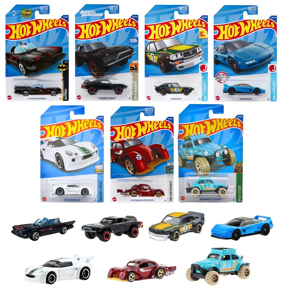 Hot Wheels Basic Car H Ассортимент в коробке из 36 мини-автомобилей возрастом от 3 лет и [Проданные автомобили] [3 шт.] 98HH-C4982