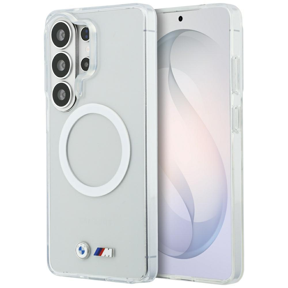 BMW IML Shockproof Metal Logo MagSafe Case for Samsung Galaxy S26 Ultra Clear