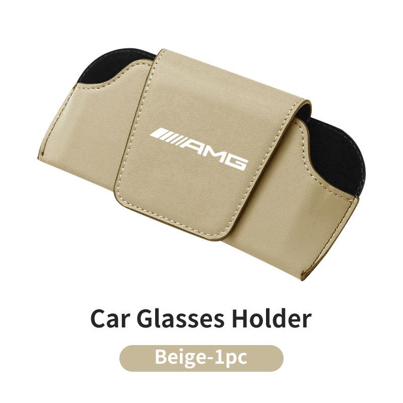 BLZ3 Car Visor Glass Case Card Ticket Organizer Box Sunshade Clip For Mercedes Benz AMG A B C E S G Class W201 W210 W108 W205 W203