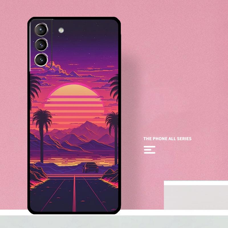 Synthwave Retro 80s Neon Case For Samsung Galaxy S23 Ultra S20 FE S21 FE Note 10 20 S8 S9 S10 Plus S22 Ultra Cover