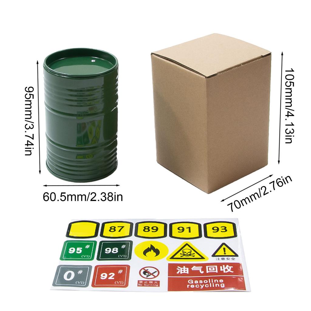 Remote Control Toy Upgraded Accessories Car Decoration Oil Barrel for 1/8 1/10 Vehicle Part Metal Oil Barrel Car Part