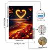 New Arrival 5D DIY Full Circle Diamond Painting "Love Beach" Embroidery Cross Stitch Home Decor Gift