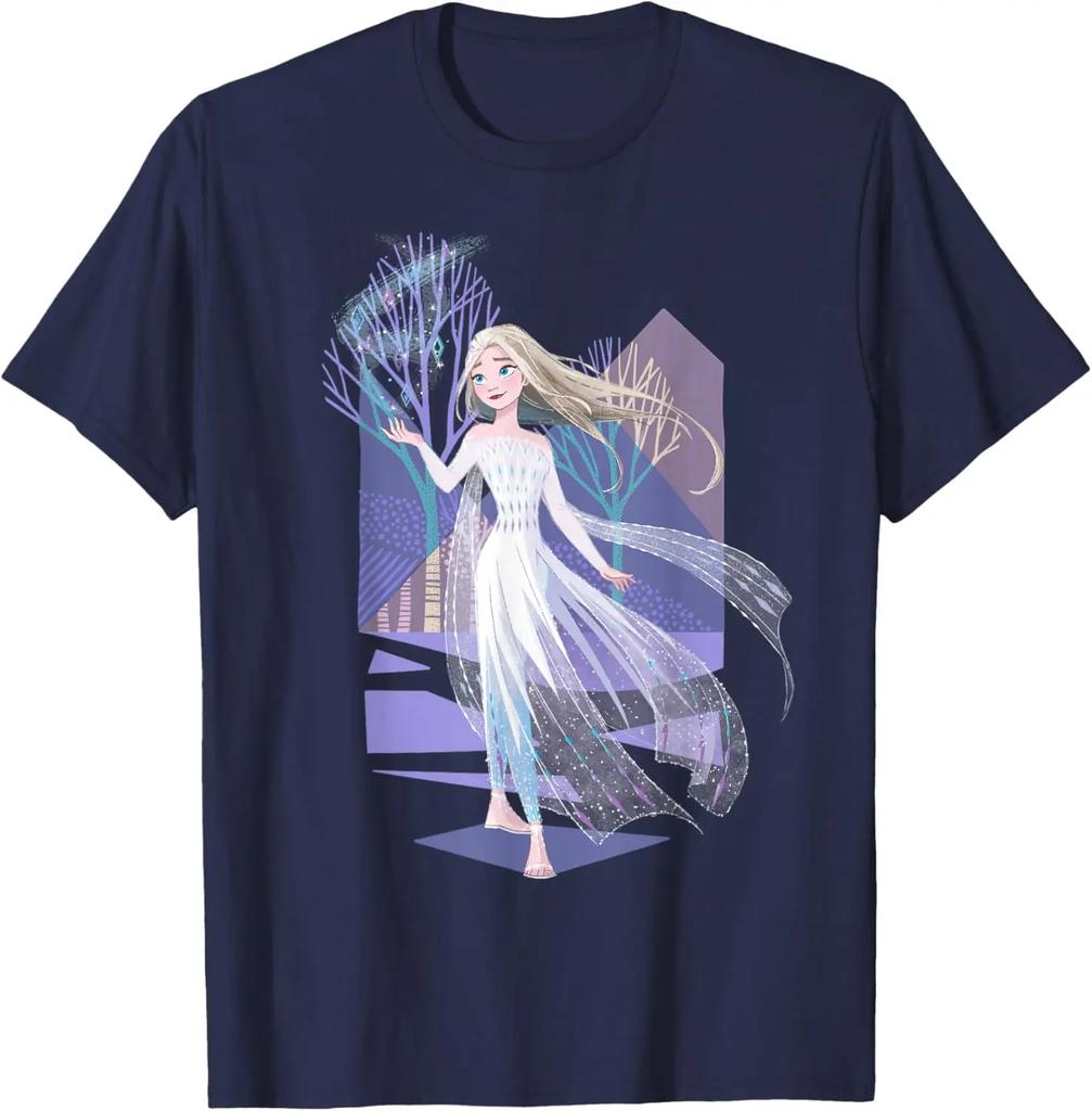 Hot Fashion Frozen 2 Snow Queen Elsa T-Shirt S-4XL Four Seasons Gift Unisex