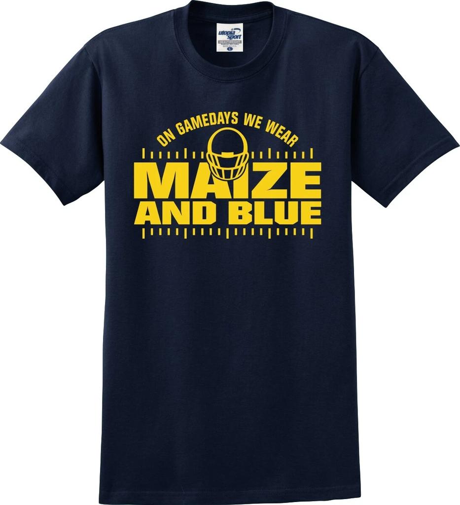 On Gamedays We Wear Maize And Blue Unisex T shirt (S-5X)
