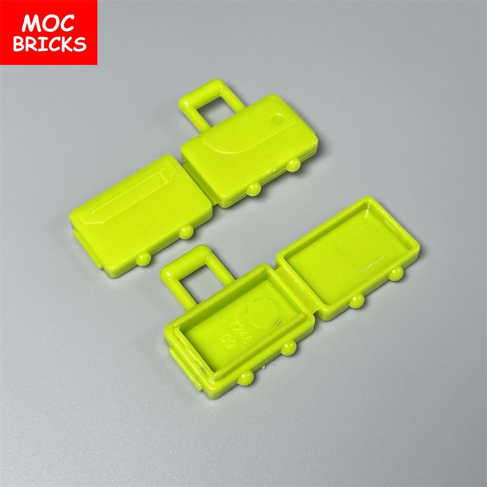 10 шт./лот MOC Блоки Чемодан с принадлежностями с длинной ручкой 37178 Дорожный чемодан Строительные блоки Аксессуары Детские игрушки Подарки