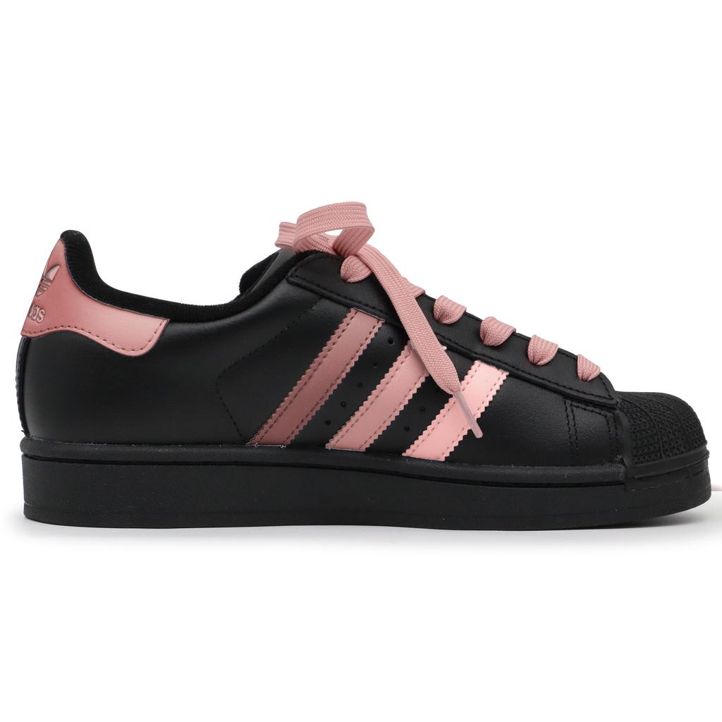 Adidas Originals SUPERSTAR Abrasion Resistant Low top Skateboard Shoes Unisex Black Pink JH9977(Team1279-S-BOX)