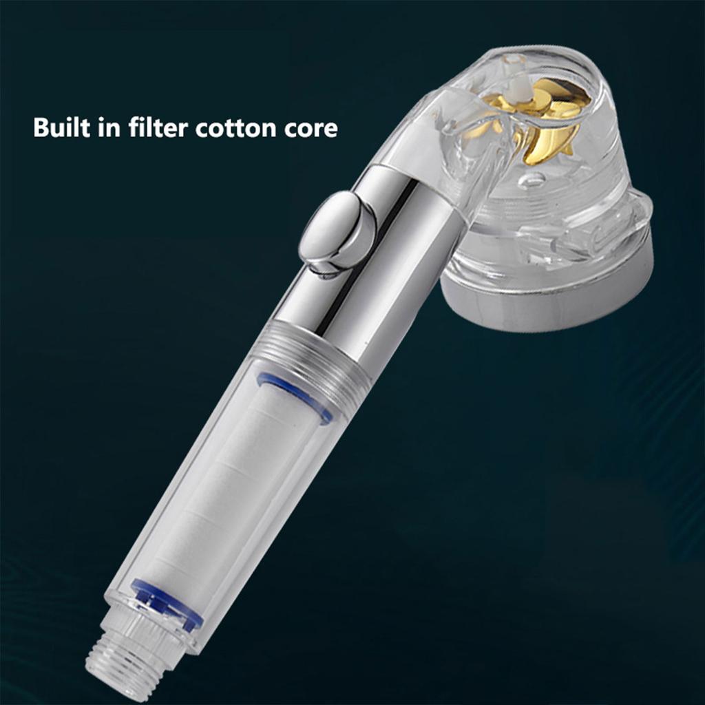 Насадка для душа Водосберегающая Высокое давление Пропеллерный поток Насадка для душа с вентилятором Встроенный фильтр Дождевой эффект Ванная комната