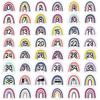 48PCS Boho Rainbow Numbers Stickers Classroom Decorations Colorful Mini Dots Number Spot Markers Stickers Boho Classroom Labels Accents Cutouts for
