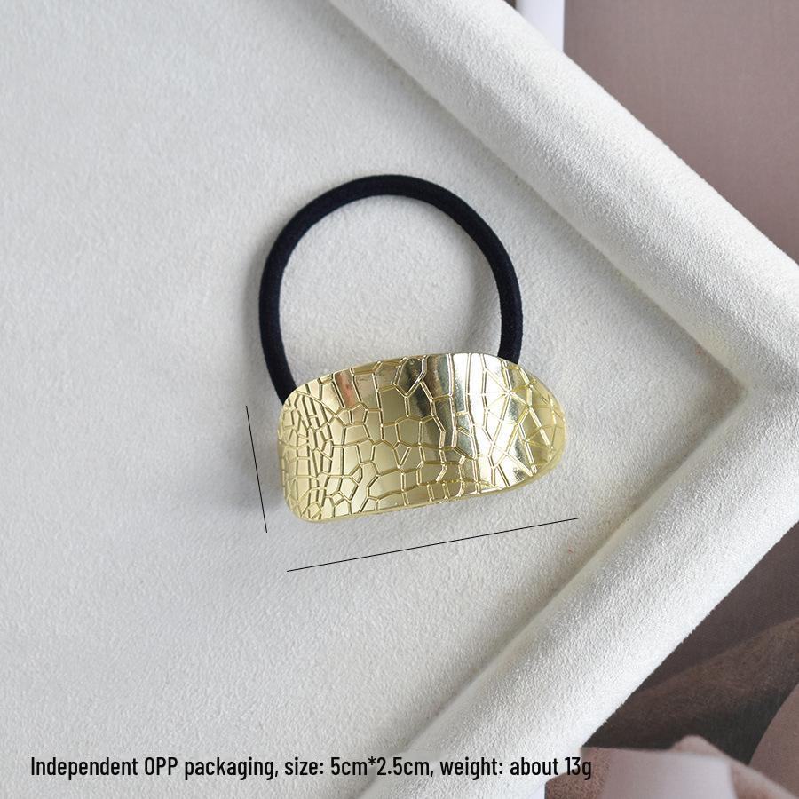 "U-Shaped Alloy Ponytail Headband: High-End, Cold Style, Seamless, Minimalist Hair Ring"