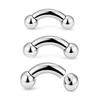 316L Stainless Steel Large Curved Bar Nipple Piercing Earrings