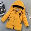 Boys Winter Thickened Warm Coat Middle and Large Children Hooded Zipper Jacket